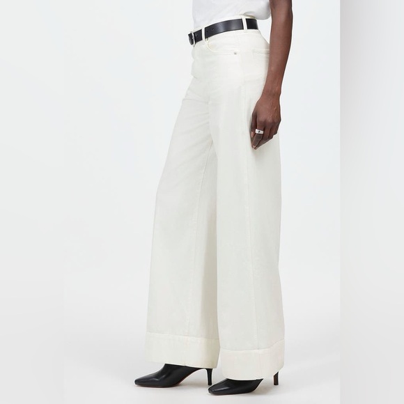 Madewell Denim - NWT Madewell Women’s Superwide Leg Jeans High Waist Tile White Size 33